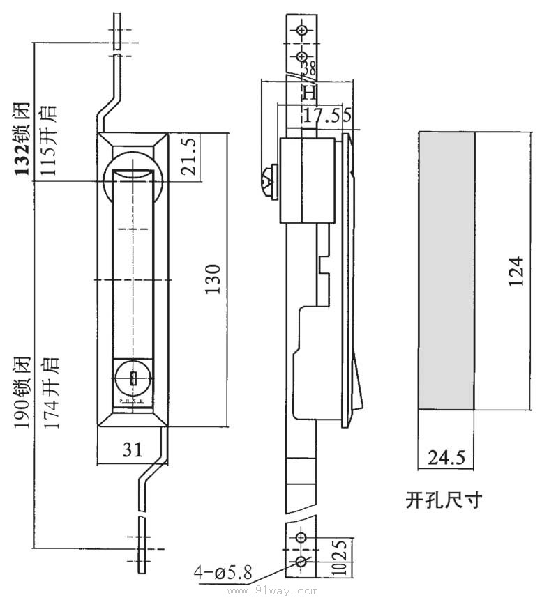 ms7311电柜门锁