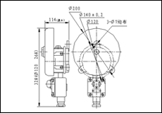 YLX系列交直流信号灯电铃外形尺寸
