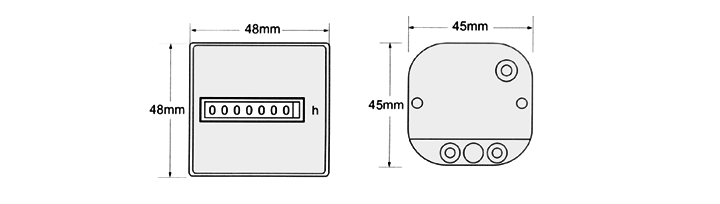 HM-1,HM-2机械累时器外形尺寸图