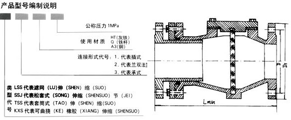 SSLW型滤网伸缩器安装示意图