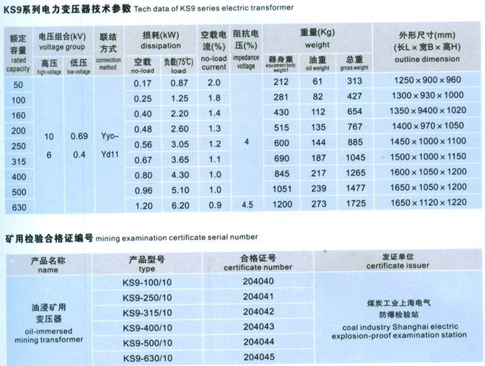 ks9系列矿用电力变压器-[报价-资料]--上海华邦工业网