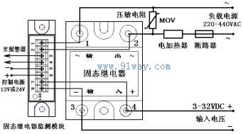 GJJM-1固态继电器监测模块接线图1