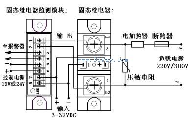 GJJM-1固态继电器监测模块接线图2