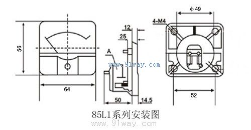 85l1-cosφ系列面板功率因数表-[报价-资料]-