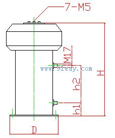 CCGSF型水冷式高功率陶瓷电容器外形尺寸