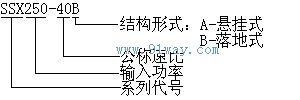 SSX系列弧齿锥齿轮行星齿轮减速器型号说明