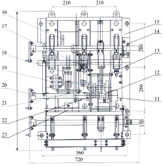 FZN16A-12系列真空负荷开关安装尺寸
