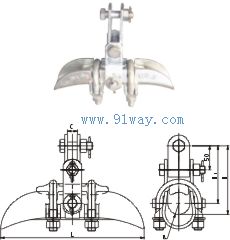 XGU系列固定型悬垂线夹外形尺寸