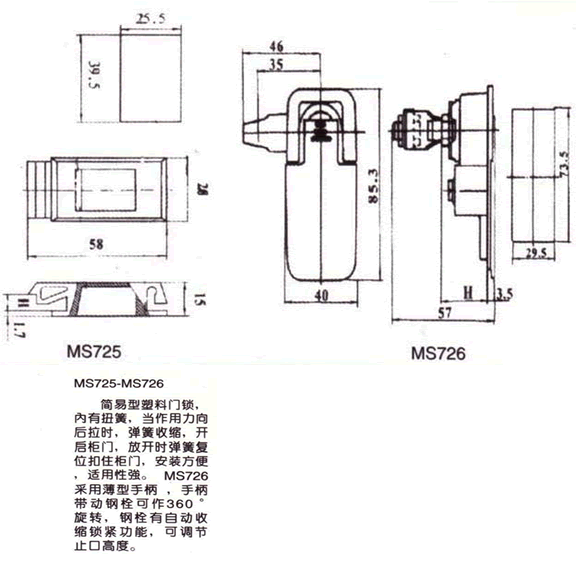 MS725,MS726γߴ