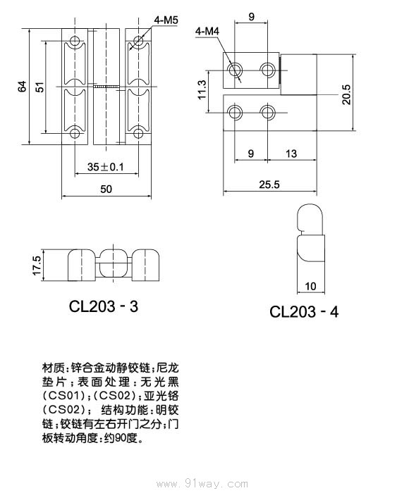 CL203-3,CL203-4γߴ