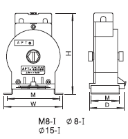 ALH-0.66M系列电流互感器安装尺寸1