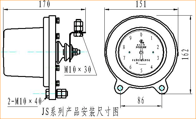 JS-8放电计数器安装尺寸