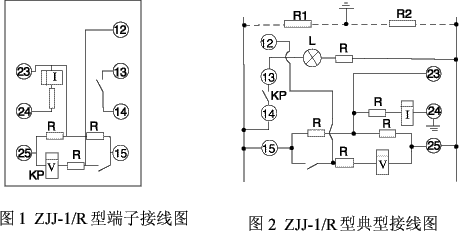 ZJJ-1/R型绝缘监视继电器接线图