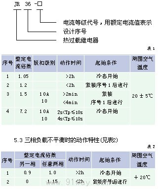 jr36系列热过载继电器