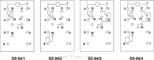 SS-94时间继电器接线图