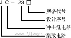 JC-23/23A型冲击继电器型号说明