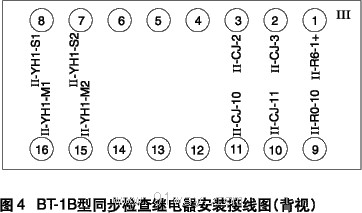 BT-1B型同步检查继电器接点图