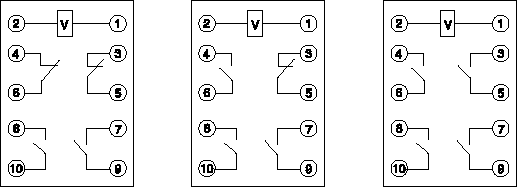 DZ-10Q系列中间继电器接点图