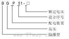 BGP51-6KV系列矿用隔爆型高压真空配电装置型号说明