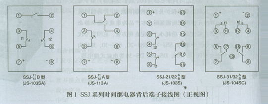 SSJ10,SSJ20,SSJ30系列集成电路时间继电器接点图