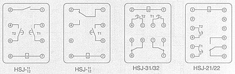 HSJ-10,HSJ-20,HSJ-30列交直流时间继电器接线图