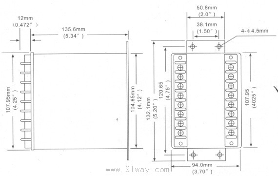 LFP型电量变送器接线图