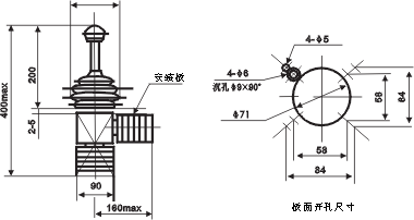 QT18系列起重机控制台安装示意图