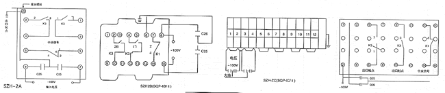 SZH-2A(SQP-1A/Ⅱ)型数字频率继电器接线图