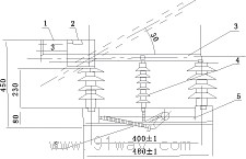 FZW32-12型户外交流高压隔离真空负荷开关外形及安装尺寸图