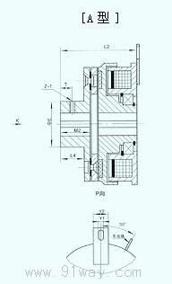 DLD7系列电磁离合器外形尺寸2