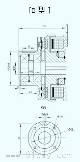 DLD7系列电磁离合器外形尺寸3