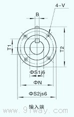 DLZ3系列电磁离合器外形尺寸2