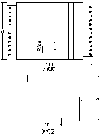 PK6013三相智能电量变送器外形尺寸